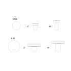 Stolik kawowy ze szklanym blatem i metalową podstawą Made in Italy - Batulla Viadurini