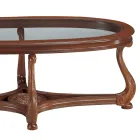 Stolik kawowy ze szklanym blatem Made in Italy - Sedna Viadurini