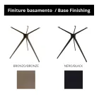 Stolik kawowy z okrągłym szklanym blatem i 3 nogami Made in Italy - Siste Viadurini