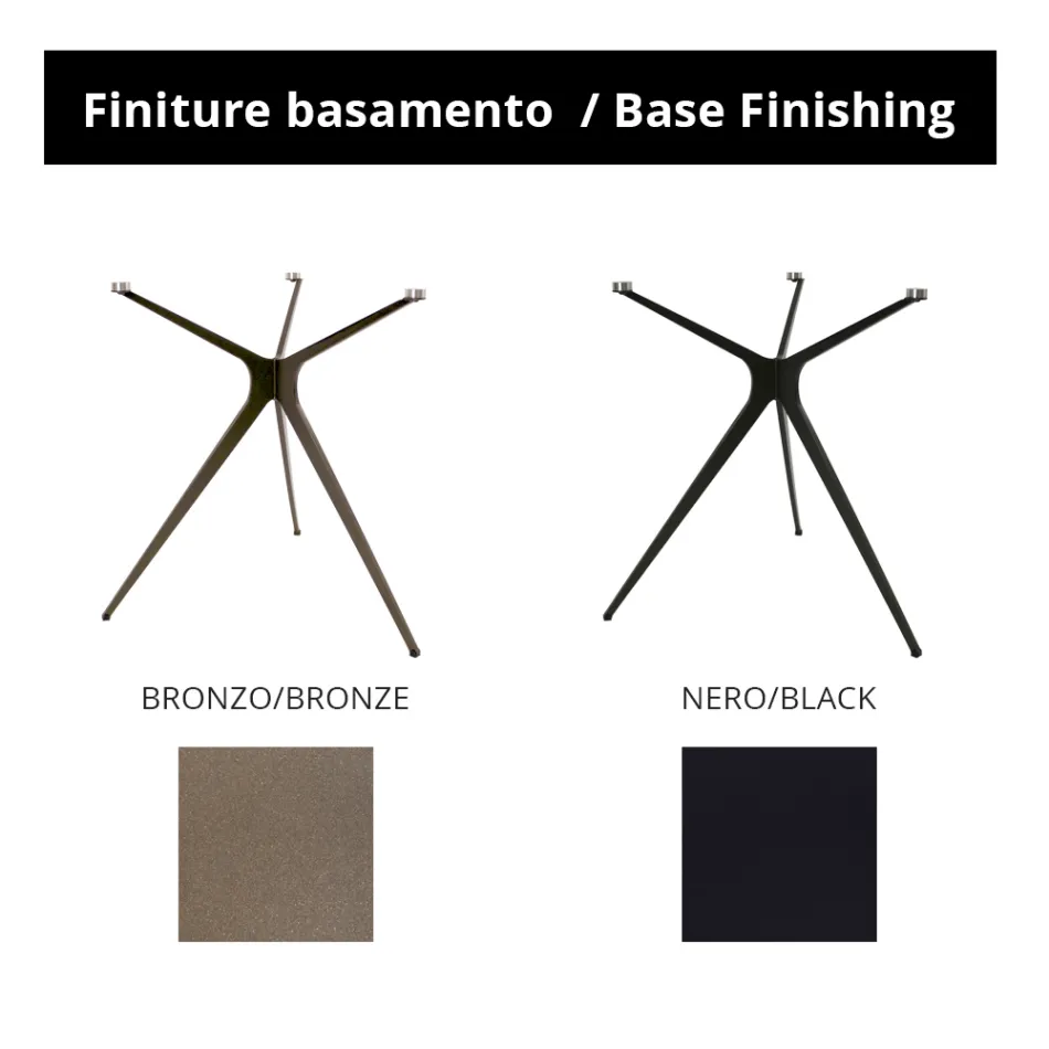 Stolik kawowy z okrągłym szklanym blatem i 3 nogami Made in Italy - Siste Viadurini