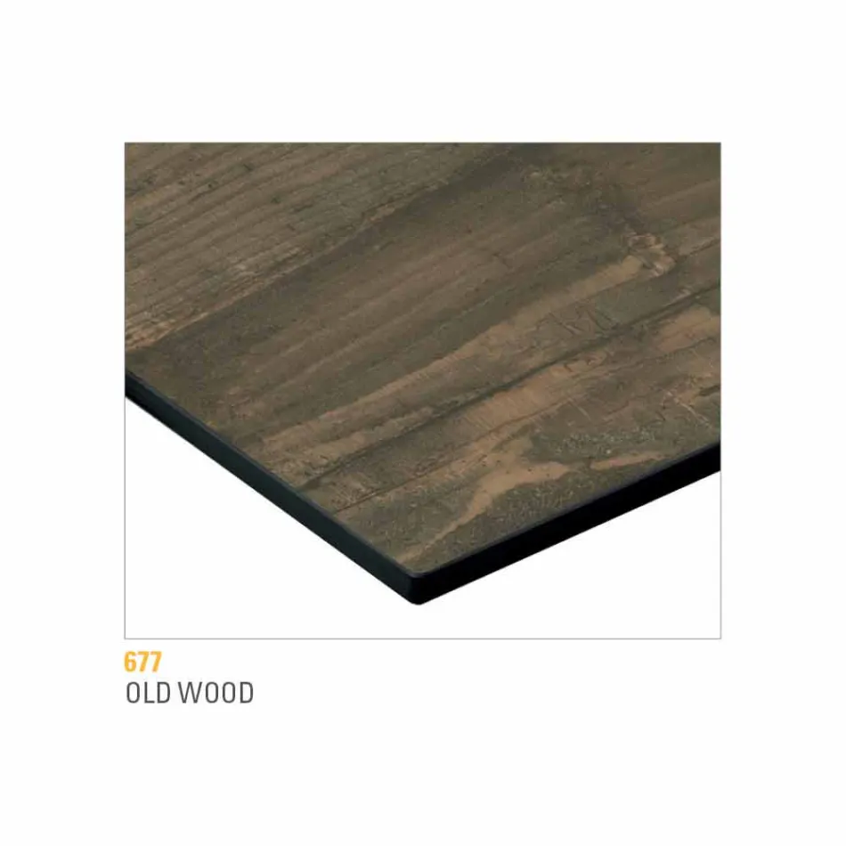 Stolik kawowy z okrągłym blatem z laminowanego HPL Made in Italy - Mina Viadurini