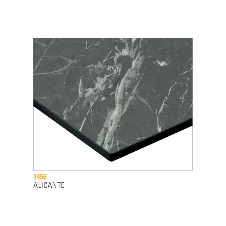 Stolik kawowy z okrągłym blatem z laminowanego HPL Made in Italy - Mina Viadurini