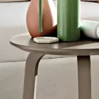 Stolik kawowy do salonu z okrągłym lakierowanym blatem z płyty MDF Made in Italy, Precious - Tobiko Viadurini