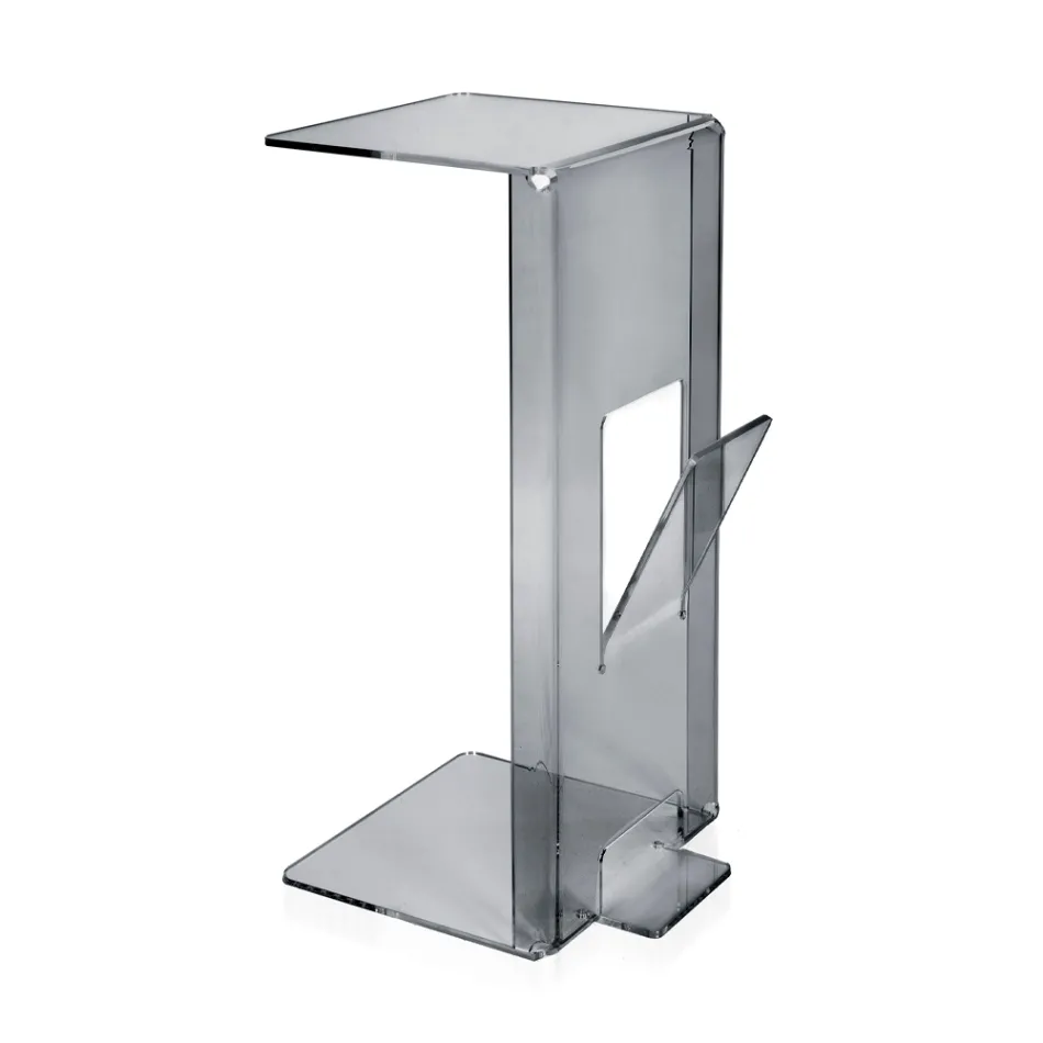 Stolik kawowy ze stojakiem na czasopisma z pleksiglasu Made in Italy - Belle Viadurini