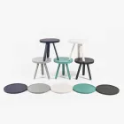 Zaprojektuj stolik kawowy z okrągłym blatem i nogami z litego drewna - Salerno Viadurini