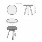 Zaprojektuj stolik kawowy z okrągłym blatem i nogami z litego drewna - Salerno Viadurini