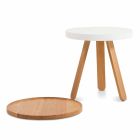 Zaprojektuj stolik kawowy z okrągłym blatem i nogami z litego drewna - Salerno Viadurini