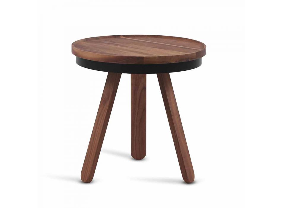 Zaprojektuj stolik kawowy z okrągłym blatem i nogami z litego drewna - Salerno Viadurini