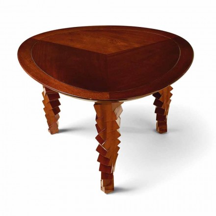Nowoczesny design drewniany stolik kawowy, wykonany we Włoszech, Loris Viadurini