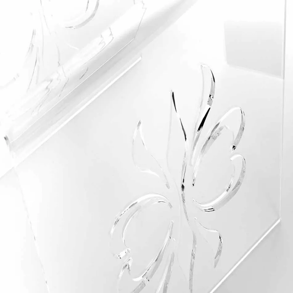 Designowy stolik kawowy z przezroczystej plexi Mandas Viadurini