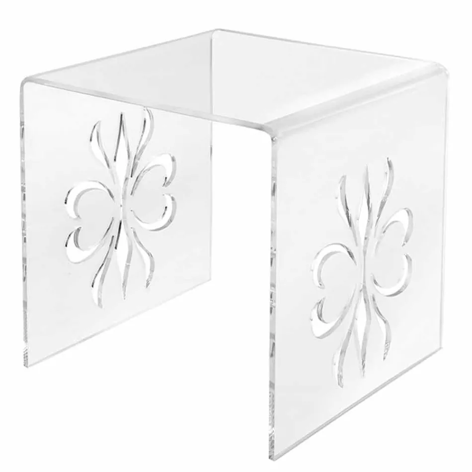 Designowy stolik kawowy z przezroczystej plexi Mandas Viadurini