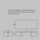 Luksusowy stolik kawowy z kolorowego metalu i drewnianego blatu - Anacleto Viadurini