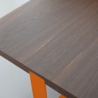 Luksusowy stolik kawowy z kolorowego metalu i drewnianego blatu - Anacleto Viadurini