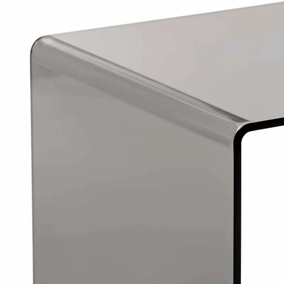 Nowoczesny stolik kawowy wędzony 40x40cm Terry Small, wyprodukowany we Włoszech Viadurini