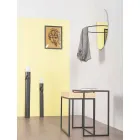 Stalowy stolik kawowy z popielniczką Made in Italy - Lace Viadurini