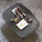 Cementowy stolik kawowy z metalową konstrukcją Made in Italy - Evolve Viadurini