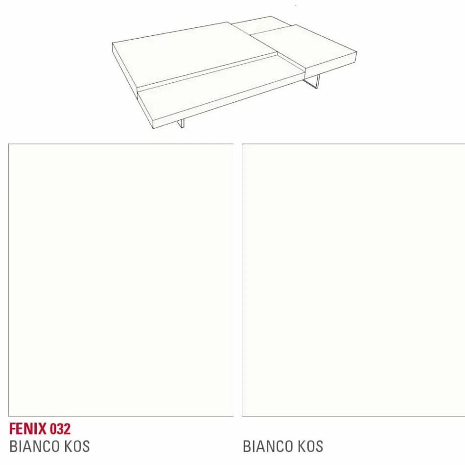 Stolik kawowy Fenix z przezroczystymi nóżkami Made in Italy - Justin Viadurini