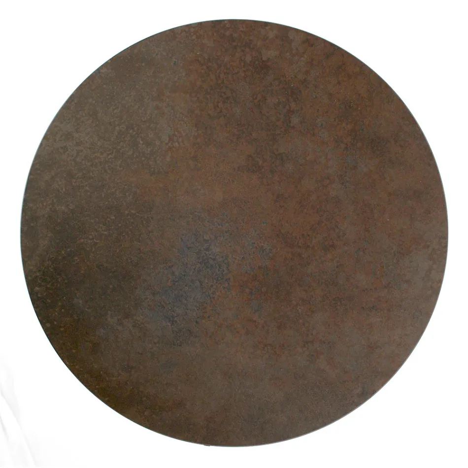 Stolik kawowy z kamionki ze stalową podstawą Made in Italy - Aspira Viadurini