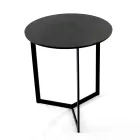 Stolik kawowy z kamionki ze stalową podstawą Made in Italy - Aspira Viadurini