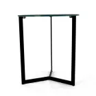 Stolik kawowy z kamionki ze stalową podstawą Made in Italy - Aspira Viadurini