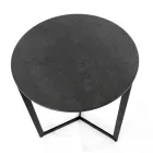 Stolik kawowy z kamionki ze stalową podstawą Made in Italy - Aspira Viadurini