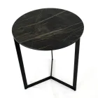 Stolik kawowy z kamionki ze stalową podstawą Made in Italy - Aspira Viadurini