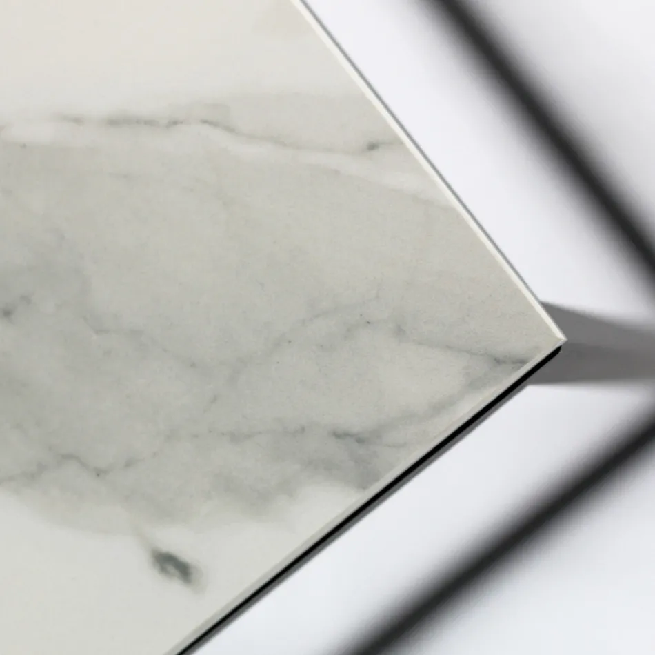 Stolik kawowy z kamionki i stalowa podstawa Made in Italy - Birba Viadurini