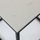 Stolik kawowy z kamionki i stalowa podstawa Made in Italy - Birba Viadurini