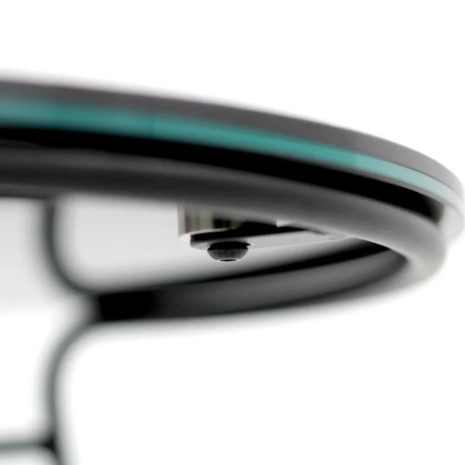 Stolik kawowy z porcelany Grès i okrągła podstawa Made in Italy - Tullia Viadurini