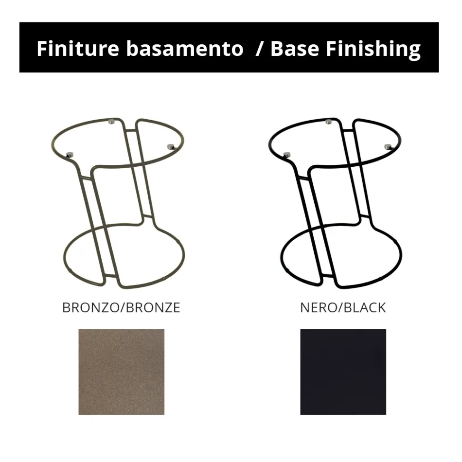 Stolik kawowy z porcelany Grès i okrągła podstawa Made in Italy - Tullia Viadurini