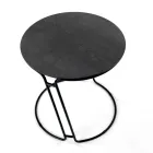 Stolik kawowy z porcelany Grès i okrągła podstawa Made in Italy - Tullia Viadurini