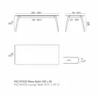 Stolik kawowy z białego lub czarnego laminatu w 2 rozmiarach - Faz Wood firmy Vondom Viadurini