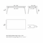 Stolik kawowy z białego lub czarnego laminatu w 2 rozmiarach - Faz Wood firmy Vondom Viadurini