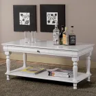 Stolik kawowy z litego drewna bukowego Made in Italy - Frigg Viadurini