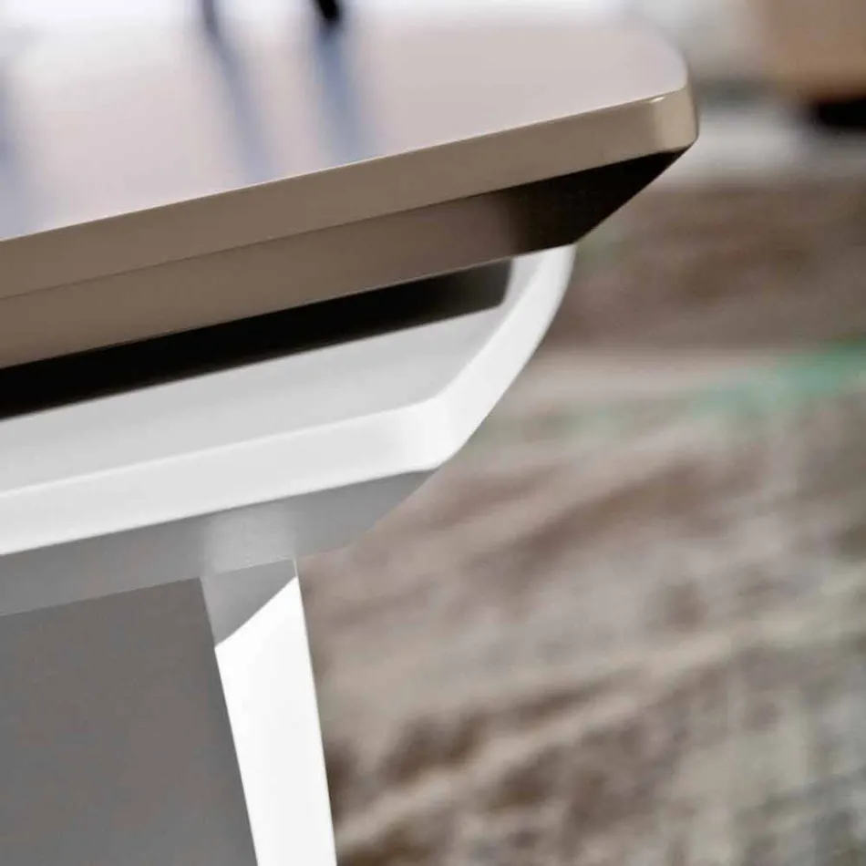 Stolik kawowy z lakierowanego MDF z obrotowym blatem Made in Italy - Lisa Viadurini