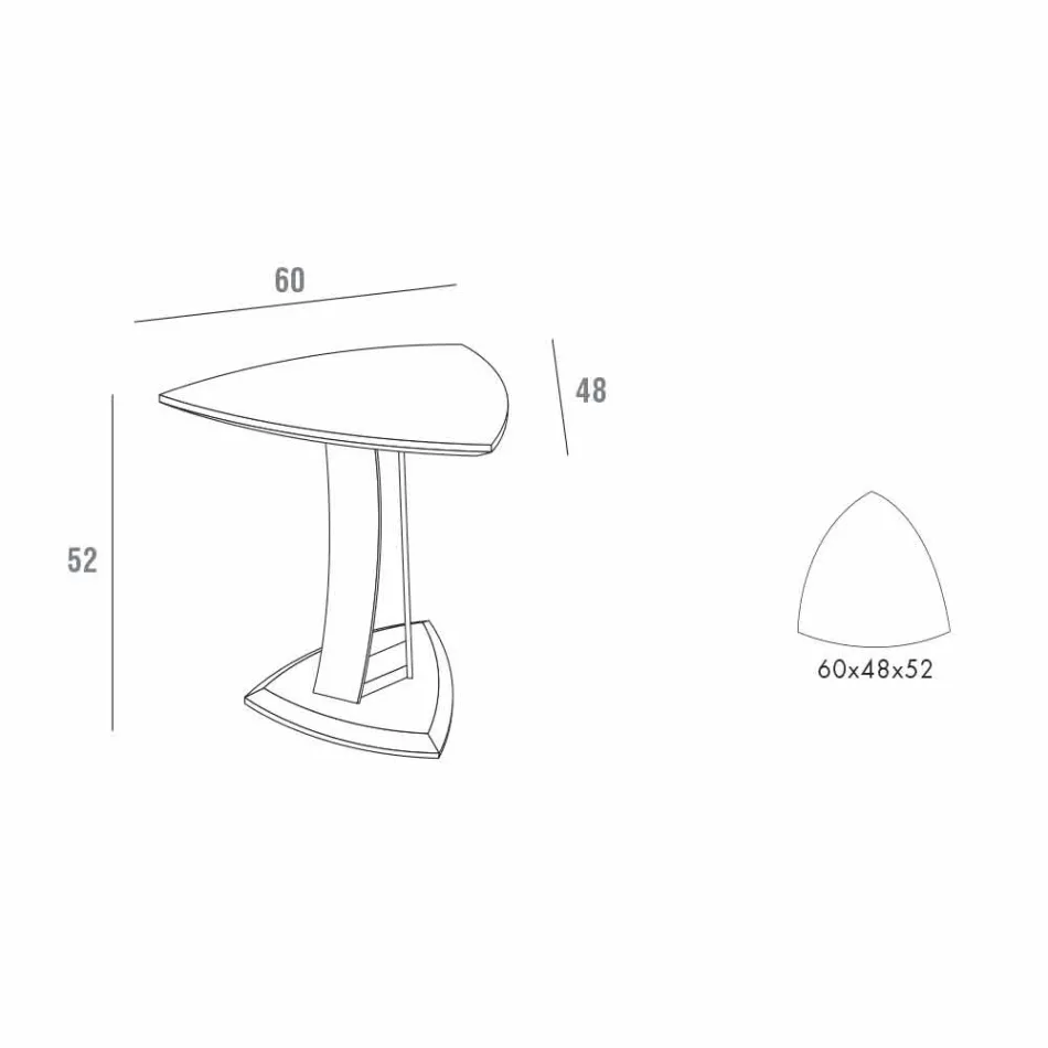 Stolik kawowy z lakierowanego Mdf Made in Italy, wysoka jakość - Lisa Viadurini
