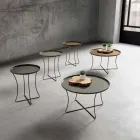 Metalowy stolik kawowy z tacą na pojemniki Made in Italy - Numbo Viadurini