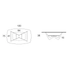 Metalowy stolik kawowy Ceramiczny blat ze schowkiem - Emirate Viadurini