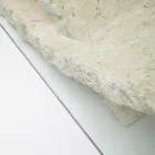 Stolik kawowy Fossil Stone z blatem ze szkła hartowanego - Isabel Viadurini