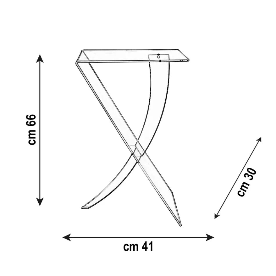 Stolik kawowy z pleksiglasu z Virgin Polymer Made in Italy - Elsa Viadurini