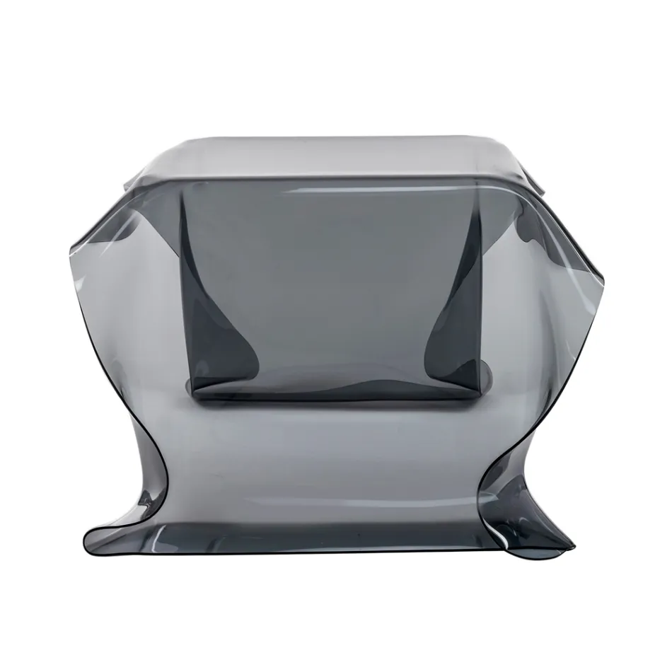 Ręcznie drapowany stolik kawowy z pleksiglasu Made in Italy - Pippo Viadurini