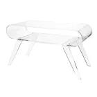 Stolik kawowy z przezroczystego pleksi lub z Design Wood - Plaster Viadurini