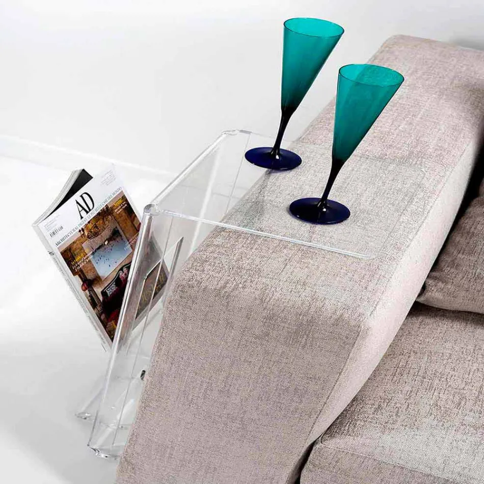 Stolik kawowy w przezroczystej konstrukcji PMMA Quero Vas Viadurini