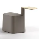 Stolik kawowy z polietylenu i drewna brzozowego Made in Italy - Clio Viadurini