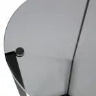 Szklany stolik kawowy ze stalową podstawą Made in Italy - Aspira Viadurini