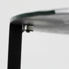 Szklany stolik kawowy ze stalową podstawą Made in Italy - Aspira Viadurini