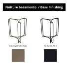 Szklany stolik kawowy i podstawa z 3 półksiężycami Made in Italy - Arepa Viadurini