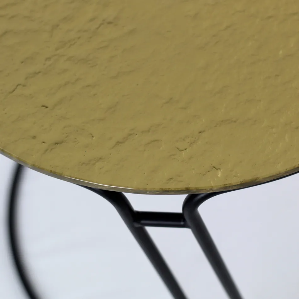 Szklany stolik kawowy i okrągła podstawa Made in Italy - Tullia Viadurini