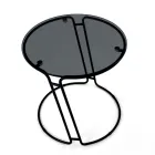 Szklany stolik kawowy i okrągła podstawa Made in Italy - Tullia Viadurini