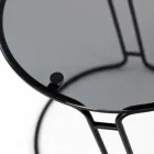 Szklany stolik kawowy i okrągła podstawa Made in Italy - Tullia Viadurini